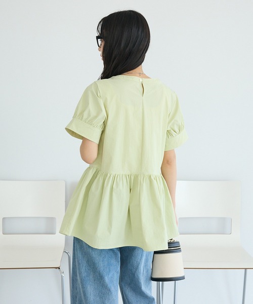 CRAFT STANDARD BOUTIQUE(クラフトスタンダードブティック)の「撥水 ペプラムチュニック(チュニック・レディース・ライトパープル/ブラック/ライトグリーン・FREE)」の17枚目の写真