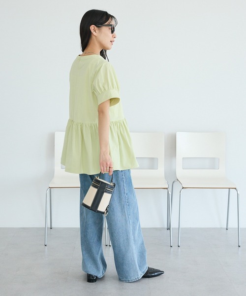 CRAFT STANDARD BOUTIQUE(クラフトスタンダードブティック)の「撥水 ペプラムチュニック(チュニック・レディース・ライトパープル/ブラック/ライトグリーン・FREE)」の19枚目の写真