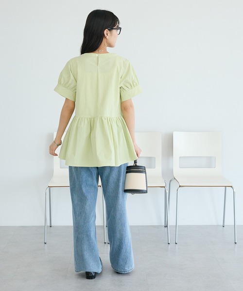 CRAFT STANDARD BOUTIQUE(クラフトスタンダードブティック)の「撥水 ペプラムチュニック(チュニック・レディース・ライトパープル/ブラック/ライトグリーン・FREE)」の20枚目の写真