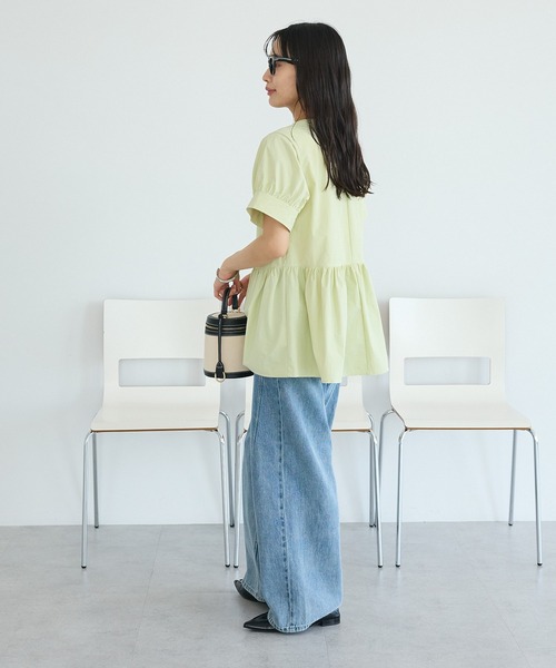 CRAFT STANDARD BOUTIQUE(クラフトスタンダードブティック)の「撥水 ペプラムチュニック(チュニック・レディース・ライトパープル/ブラック/ライトグリーン・FREE)」の21枚目の写真