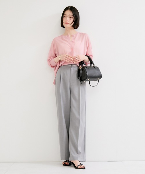 LE CERCLE par rope'(ルセルクルパーロペ)の「ボリュームシアーカーディガン(カーディガン/ボレロ・レディース・ピンク系その他2/ネイビー/オフホワイト・FREE)」の4枚目の写真