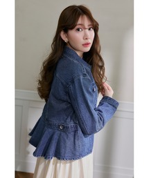 Her lip to（ハーリップトゥー）の「Peplum Back Denim Jacket（デニムジャケット）」