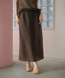 acetate blend sheer layered skirt / アセテートブレンドシアーレイヤードロングスカート