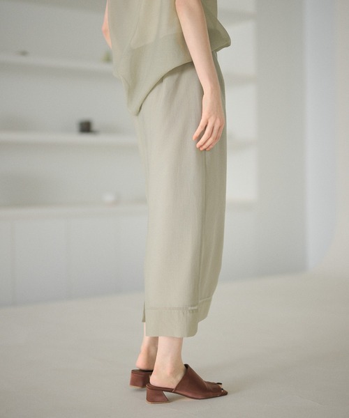 LAULEN(ローレン)の「acetate blend sheer layered skirt / アセテートブレンドシアーレイヤードロングスカート(スカート・レディース・アイボリー/ブラウン/ベージュ・M/S)」の15枚目の写真