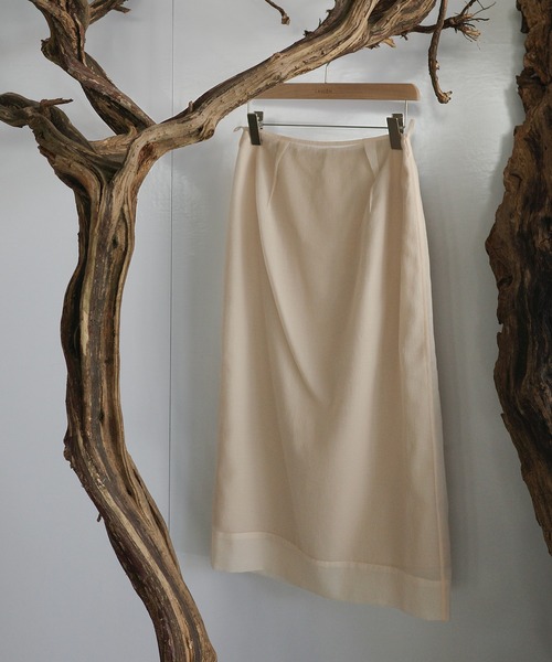 LAULEN(ローレン)の「acetate blend sheer layered skirt / アセテートブレンドシアーレイヤードロングスカート(スカート・レディース・アイボリー/ブラウン/ベージュ・M/S)」の17枚目の写真