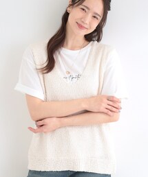 SHOO・LA・RUE | 【2点セット/S-LL】ニットベスト&ロゴTシャツSET(その他トップス)