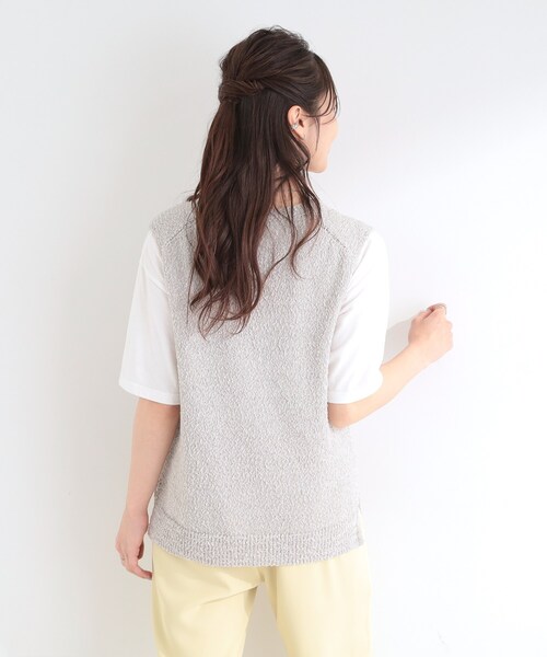 SHOO・LA・RUE(シューラルー)の「【2点セット/S-LL】ニットベスト&ロゴTシャツSET(その他トップス・レディース・ライトブルー/オフホワイト/ライトグレー・04/03/02/01)」の13枚目の写真