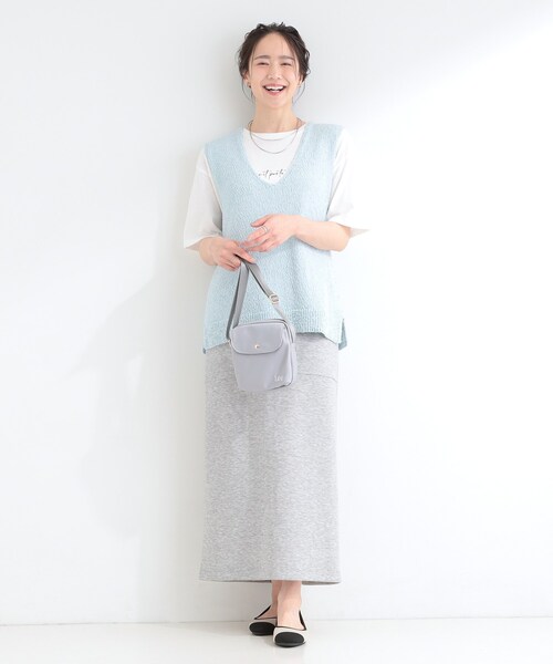 SHOO・LA・RUE(シューラルー)の「【2点セット/S-LL】ニットベスト&ロゴTシャツSET(その他トップス・レディース・ライトブルー/オフホワイト/ライトグレー・04/03/02/01)」の20枚目の写真