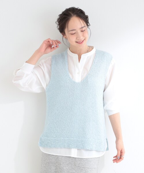 SHOO・LA・RUE(シューラルー)の「【2点セット/S-LL】ニットベスト&ロゴTシャツSET(その他トップス・レディース・ライトブルー/オフホワイト/ライトグレー・04/03/02/01)」の21枚目の写真