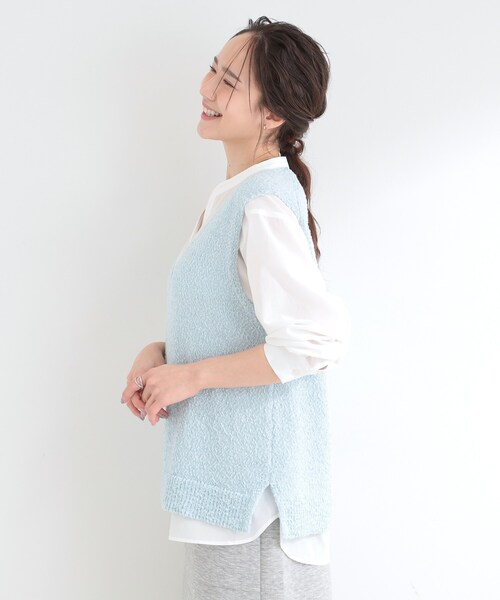 SHOO・LA・RUE(シューラルー)の「【2点セット/S-LL】ニットベスト&ロゴTシャツSET(その他トップス・レディース・ライトブルー/オフホワイト/ライトグレー・04/03/02/01)」の22枚目の写真