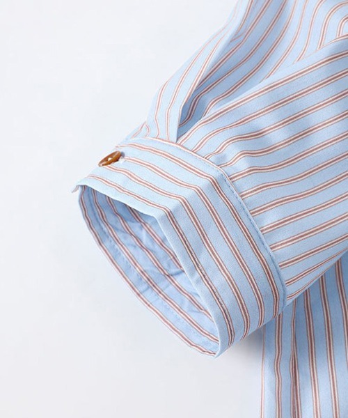 ReRe(リリ)の「ストライプデザインシャツ(シャツ/ブラウス・レディース・ライトブルー・SMALL/MEDIUM/LARGE/X-LARGE)」の12枚目の写真