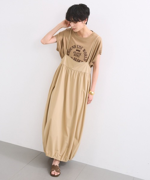 BARNYARDSTORM(バンヤードストーム)の「BARNYARDSTORM / 撥水サロペット風スカート【撥水】<セットアップ対応>(サロペット/オーバーオール・レディース・ベージュ/ブラック・S/M)」の11枚目の写真