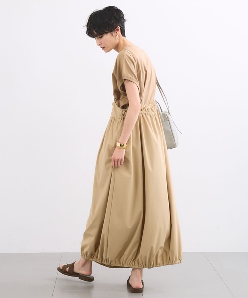 BARNYARDSTORM(バンヤードストーム)の「BARNYARDSTORM / 撥水サロペット風スカート【撥水】<セットアップ対応>(サロペット/オーバーオール・レディース・ベージュ/ブラック・S/M)」の7枚目の写真