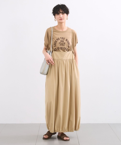 BARNYARDSTORM(バンヤードストーム)の「BARNYARDSTORM / 撥水サロペット風スカート【撥水】<セットアップ対応>(サロペット/オーバーオール・レディース・ベージュ/ブラック・S/M)」の14枚目の写真