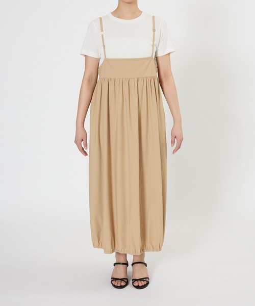 BARNYARDSTORM(バンヤードストーム)の「BARNYARDSTORM / 撥水サロペット風スカート【撥水】<セットアップ対応>(サロペット/オーバーオール・レディース・ベージュ/ブラック・S/M)」の16枚目の写真