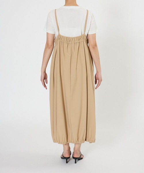 BARNYARDSTORM(バンヤードストーム)の「BARNYARDSTORM / 撥水サロペット風スカート【撥水】<セットアップ対応>(サロペット/オーバーオール・レディース・ベージュ/ブラック・S/M)」の18枚目の写真