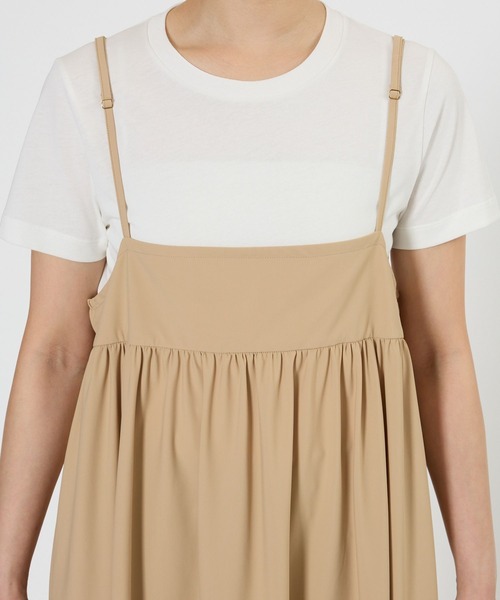 BARNYARDSTORM(バンヤードストーム)の「BARNYARDSTORM / 撥水サロペット風スカート【撥水】<セットアップ対応>(サロペット/オーバーオール・レディース・ベージュ/ブラック・S/M)」の19枚目の写真