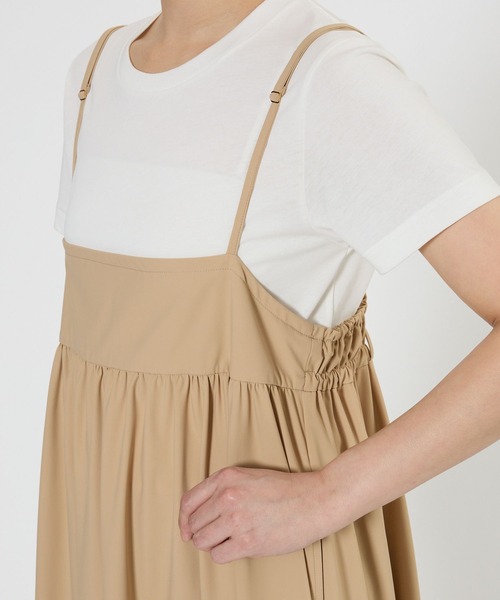 BARNYARDSTORM(バンヤードストーム)の「BARNYARDSTORM / 撥水サロペット風スカート【撥水】<セットアップ対応>(サロペット/オーバーオール・レディース・ベージュ/ブラック・S/M)」の21枚目の写真