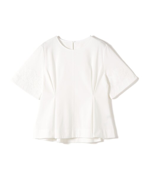 SHIPS(シップス)の「〈手洗い可能〉シルケット ポンチ レース コンビ プルオーバー(Tシャツ/カットソー・レディース・ブルー/ホワイト/ダークグレー・ONE SIZE)」の20枚目の写真