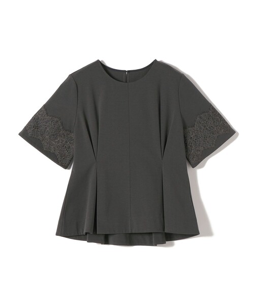 SHIPS(シップス)の「〈手洗い可能〉シルケット ポンチ レース コンビ プルオーバー(Tシャツ/カットソー・レディース・ブルー/ホワイト/ダークグレー・ONE SIZE)」の18枚目の写真