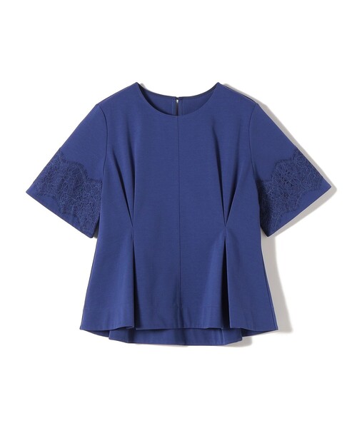 SHIPS(シップス)の「〈手洗い可能〉シルケット ポンチ レース コンビ プルオーバー(Tシャツ/カットソー・レディース・ブルー/ホワイト/ダークグレー・ONE SIZE)」の16枚目の写真