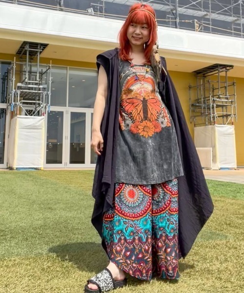 チャイハネ（チャイハネ）の「【チャイハネ】ダブルガーゼMEN'S変形ベスト（ベスト・メンズ・ブラック/ブルー/ベージュ・FREE）」の14枚目の写真