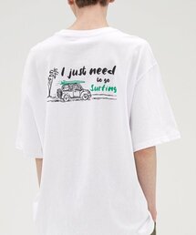 VANNWORKS（バンワークス）の「サーフィンに行くだけでいい オーバーサイズ 半袖Tシャツ (VNCTS239) ホワイト（Tシャツ/カットソー）」