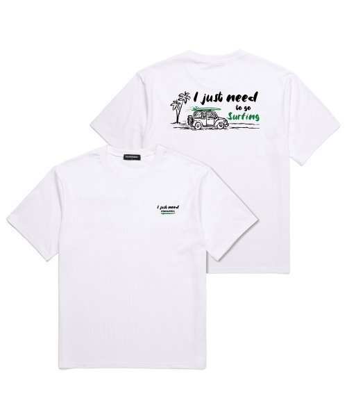 VANNWORKS(バンワークス)の「サーフィンに行くだけでいい オーバーサイズ 半袖Tシャツ (VNCTS239) ホワイト(Tシャツ/カットソー・レディース・その他・SMALL/LARGE/MEDIUM/X-LARGE/XX-LARGE)」の2枚目の写真