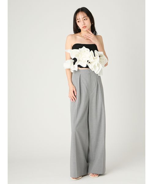 FRAY I.D（フレイアイディー）の「レースパイピングラインパンツ／防シワ（その他パンツ・レディース・ライトベージュ/グレー/ネイビー・0/1）」の13枚目の写真