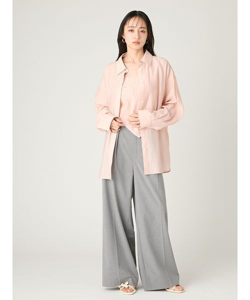 FRAY I.D（フレイアイディー）の「レースパイピングラインパンツ／防シワ（その他パンツ・レディース・ライトベージュ/グレー/ネイビー・0/1）」の7枚目の写真
