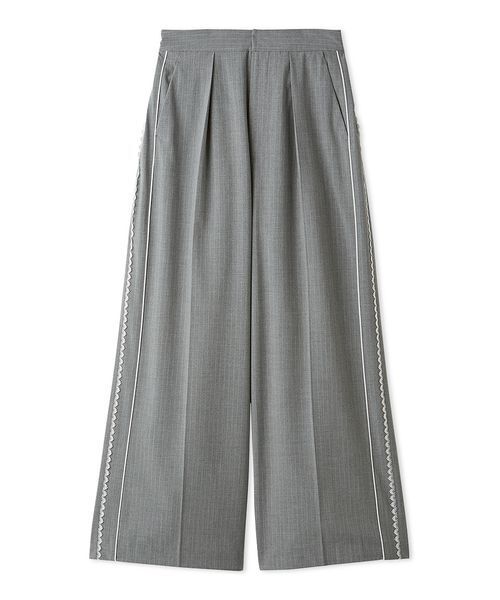 FRAY I.D（フレイアイディー）の「レースパイピングラインパンツ／防シワ（その他パンツ・レディース・ライトベージュ/グレー/ネイビー・0/1）」の4枚目の写真
