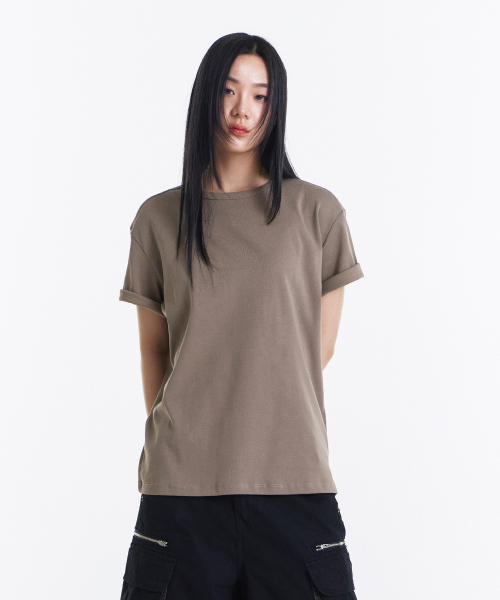 KICHUL（キチョル）の「All Day Soft T-shirt (Beige)（Tシャツ/カットソー・レディース・その他・SMALL/MEDIUM/LARGE）」の7枚目の写真