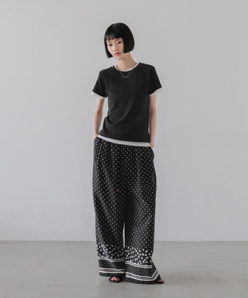 LOWRYS FARM(ローリーズファーム)の「レイヤードハイショクT 748287(Tシャツ/カットソー・レディース・ブラック/アイボリー/ブルー/イエロー・FREE)」の18枚目の写真