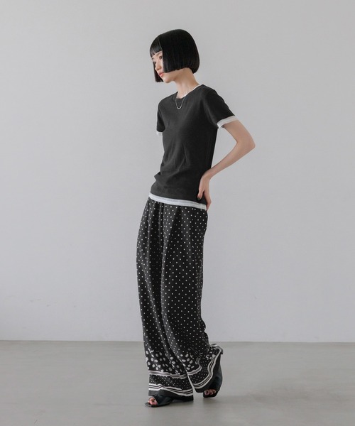 LOWRYS FARM(ローリーズファーム)の「レイヤードハイショクT 748287(Tシャツ/カットソー・レディース・ブラック/アイボリー/ブルー/イエロー・FREE)」の20枚目の写真
