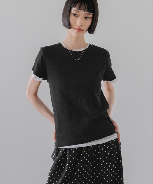 LOWRYS FARM(ローリーズファーム)の「レイヤードハイショクT 748287(Tシャツ/カットソー・レディース・ブラック/アイボリー/ブルー/イエロー・FREE)」の22枚目の写真