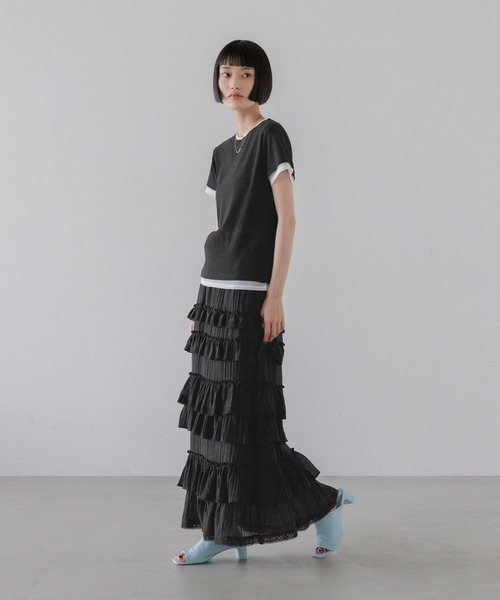 LOWRYS FARM(ローリーズファーム)の「レイヤードハイショクT 748287(Tシャツ/カットソー・レディース・ブラック/アイボリー/ブルー/イエロー・FREE)」の21枚目の写真