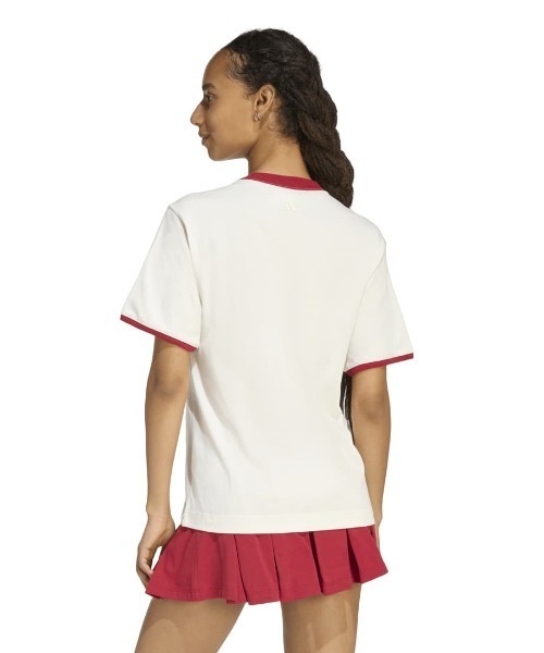 adidas（アディダス）の「アディダス adidas 刺しゅうグラフィック仕様Seasonal Essentials Colorpop Tシャツ（Tシャツ/カットソー・レディース・ブルー/オフホワイト/ブラック・S/M/L/XL）」の8枚目の写真