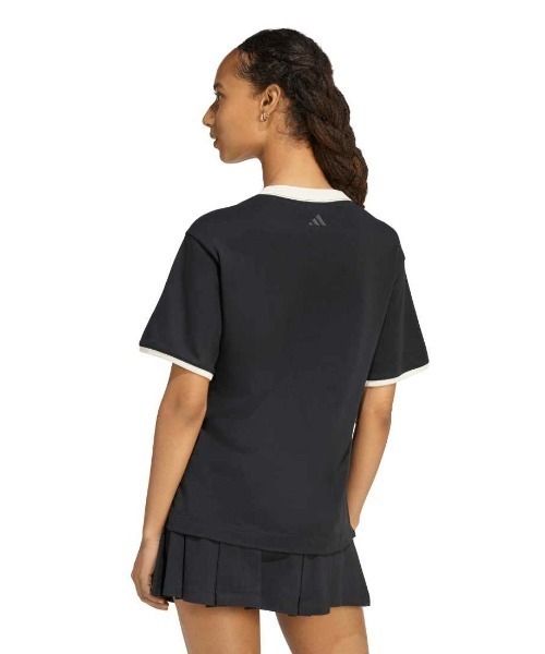 adidas（アディダス）の「アディダス adidas 刺しゅうグラフィック仕様Seasonal Essentials Colorpop Tシャツ（Tシャツ/カットソー・レディース・ブルー/オフホワイト/ブラック・S/M/L/XL）」の11枚目の写真