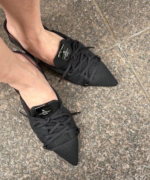 Scrap Book（スクラップブック）の「【MAISON MAVERICK PRESENTS】 別注 Lace-up Heel Sniakers（パンプス・レディース・ブラック系その他/ブルー/ブラック・L/M）」の5枚目の写真