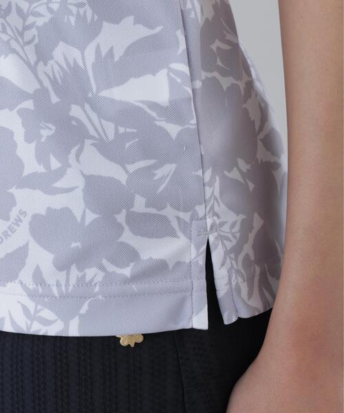 St ANDREWS(セントアンドリュース)の「【吸水速乾】COOLMAXシャドーボタニカルプリント半袖ポロシャツ (WOMENS)(ポロシャツ・レディース・ベージュ/ホワイト・M/S/L)」の21枚目の写真