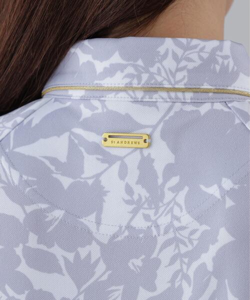 St ANDREWS(セントアンドリュース)の「【吸水速乾】COOLMAXシャドーボタニカルプリント半袖ポロシャツ (WOMENS)(ポロシャツ・レディース・ベージュ/ホワイト・M/S/L)」の22枚目の写真