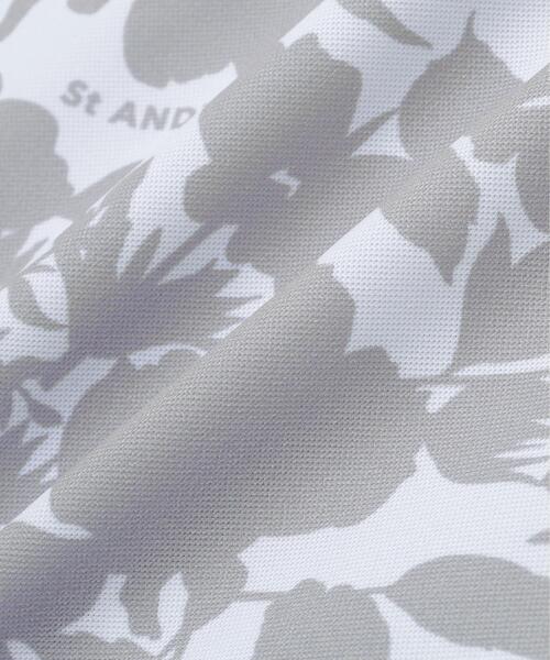 St ANDREWS(セントアンドリュース)の「【吸水速乾】COOLMAXシャドーボタニカルプリント半袖ポロシャツ (WOMENS)(ポロシャツ・レディース・ベージュ/ホワイト・M/S/L)」の14枚目の写真
