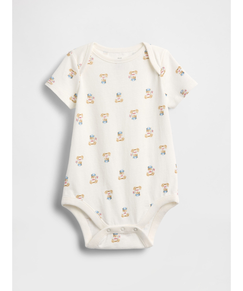 GAP(ギャップ)の「はじめてのお気に入り オーガニックコットン100% ボディスーツ (ベビー)(ロンパース・キッズ・ホワイト/オフホワイト・60cm/50cm/70cm/80cm/90cm)」の2枚目の写真