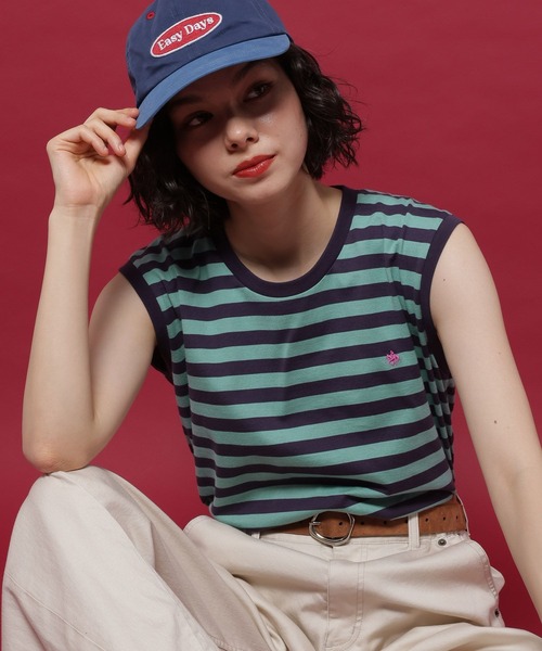 POLO BCS(ポロ ビーシーエス)の「【POLO British Country Spirit】ノースリーブTシャツ(Tシャツ/カットソー・レディース・ブラック/ネイビー/オフホワイト/ピンク・MEDIUM/LARGE)」の3枚目の写真