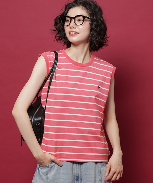 POLO BCS(ポロ ビーシーエス)の「【POLO British Country Spirit】ノースリーブTシャツ(Tシャツ/カットソー・レディース・ブラック/ネイビー/オフホワイト/ピンク・MEDIUM/LARGE)」の13枚目の写真