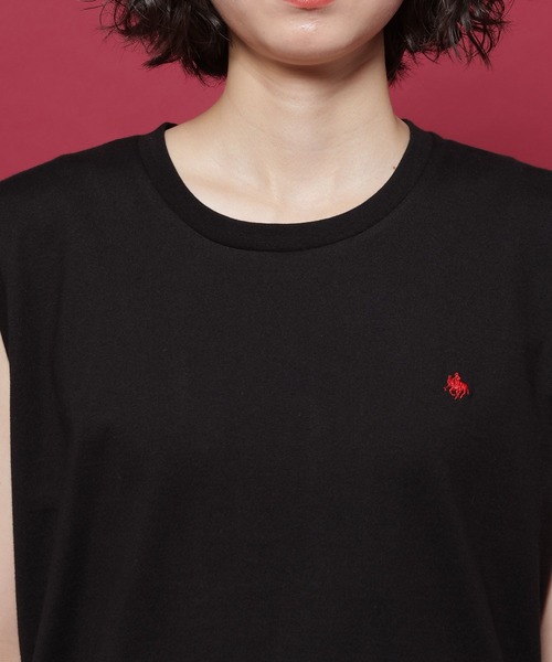 POLO BCS(ポロ ビーシーエス)の「【POLO British Country Spirit】ノースリーブTシャツ(Tシャツ/カットソー・レディース・ブラック/ネイビー/オフホワイト/ピンク・MEDIUM/LARGE)」の20枚目の写真