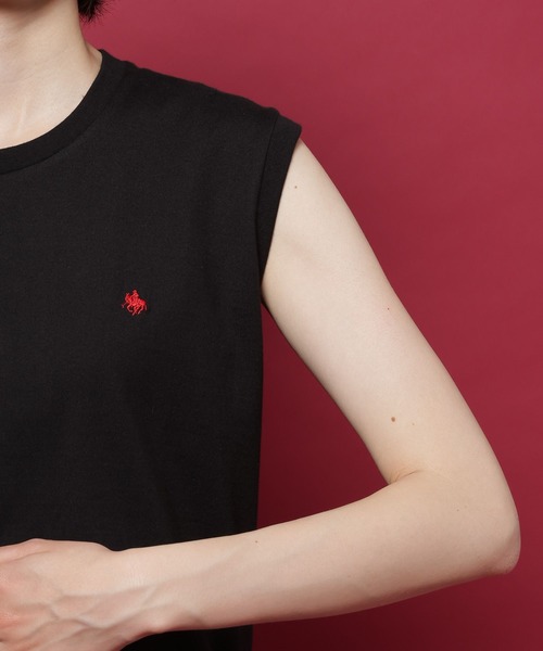 POLO BCS(ポロ ビーシーエス)の「【POLO British Country Spirit】ノースリーブTシャツ(Tシャツ/カットソー・レディース・ブラック/ネイビー/オフホワイト/ピンク・MEDIUM/LARGE)」の22枚目の写真
