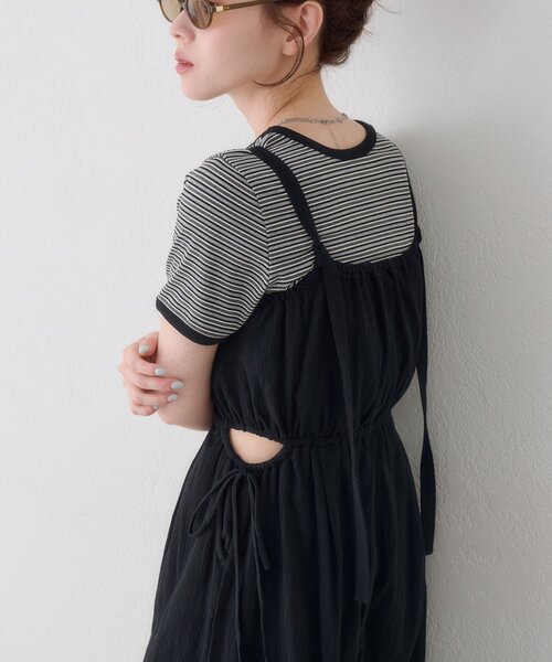 Kastane(カスタネ)の「ボーダー刺繍TEE(Tシャツ/カットソー・レディース・ブラック/ブルー/ブラウン・FREE)」の22枚目の写真