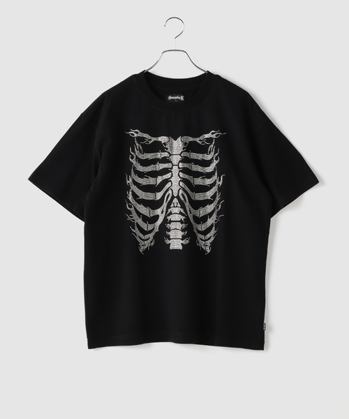 SUPPLIER(サプライヤー)の「SUPPLIER / サプライヤー Rhinestone Fire Bones Tee(Tシャツ/カットソー・メンズ・ブラック/カーキ・MEDIUM/LARGE)」の8枚目の写真