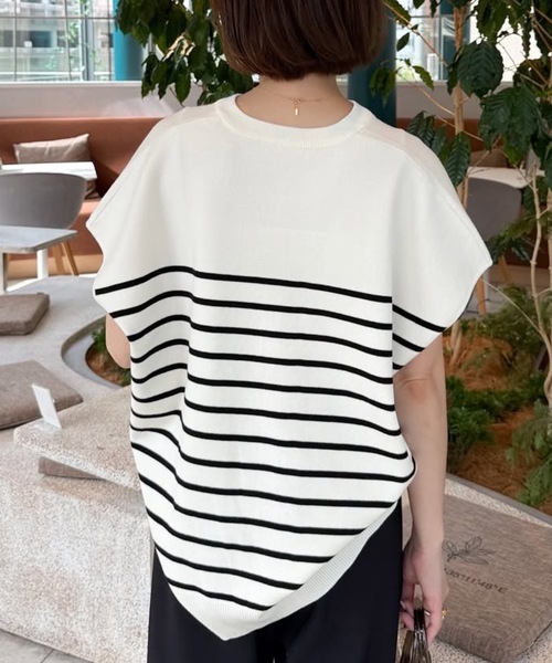 eM(エム)の「【サイズ展開あり】フロント2WAYニットトップス(ニット/セーター・レディース・グレー系その他2/グレー系その他/ホワイト系その他・LL/L/M)」の10枚目の写真